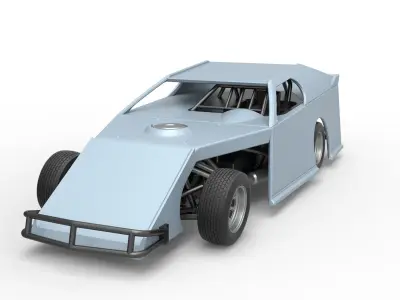 Dirt Modified stock car Scale 1 to 25 3D print model