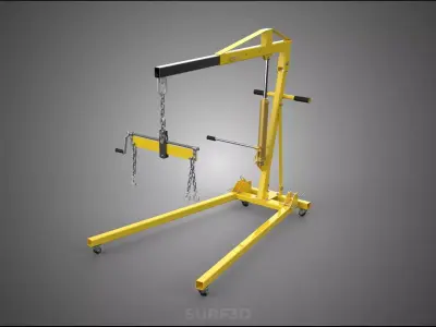 ENGINE CRANE HOIST LIFT FOLDING HYDRAULIC LEVELER BALANCER LOAD 3D model