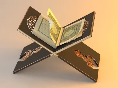 Quran Book Animation 3D model
