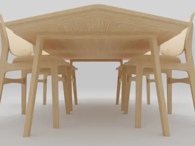 Dining Table Set 3D model