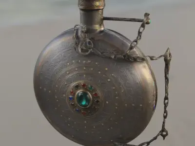 Ornate Fantasy Potion Flask 3D model