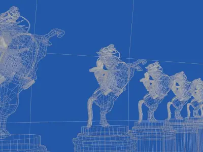 Rider Statue 3D model