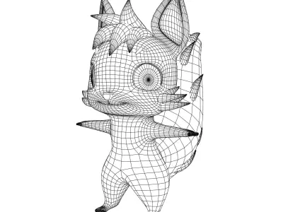Stylized Toon Squirrel 3D model
