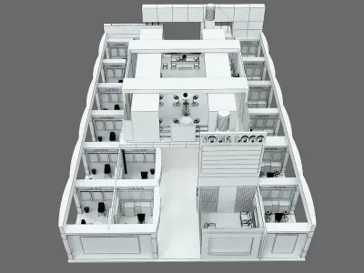 Booth Exhibition Stand a583a 3D model