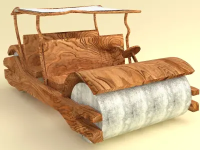 Stone Age Car 4K 3D model