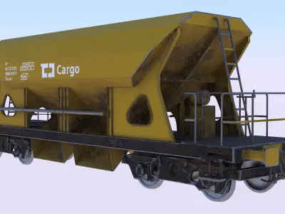 Hopper wagon PBR II 3D model