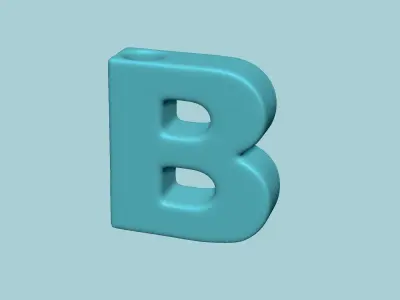 Vase B - Alphabet Vases Collection Letters - STL Printable 3D print model