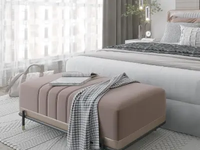 villa bedroom decoration Modern Home 3D model