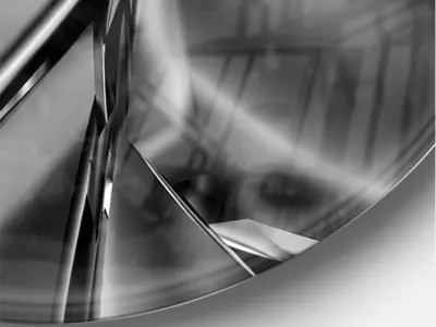 Oversized Futuristic Crystal Background Wall Clock 3D model