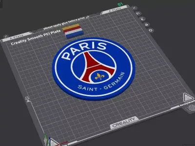 PSG logo badge 01 3D print model