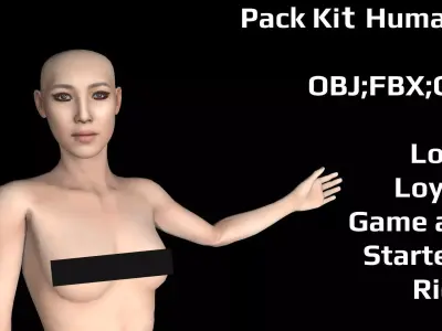 Pack Kit Human v1 Low-poly 3D model