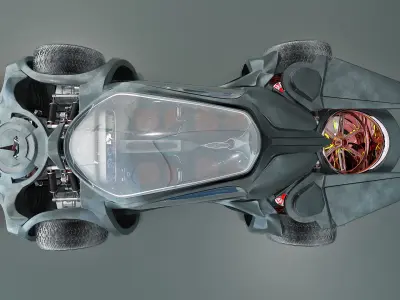 2022 TESLA  HOVERCRAFT  ROADRACER Low-poly 3D model