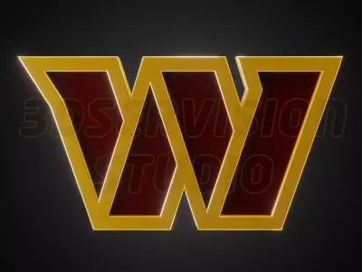 Washington Commanders logo - Cinematic - 3D print 3D model