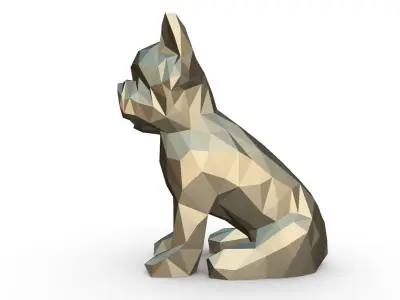 Yorkshire Terrier low poly 3D print model