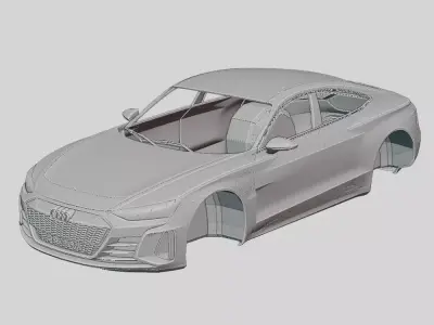 Audi e-tron GT Concept 2019 Printable Body 3D print model