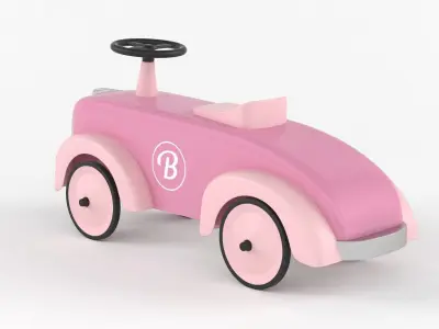 Retro Push Car 3D model
