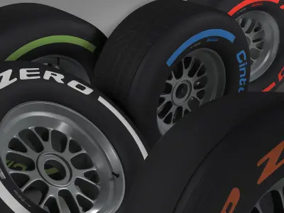 F1 tire collection 3D model