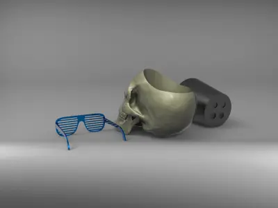 Skull Vase 3D print model