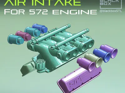 Cross Velocity Stack set for 572 ENGINE 1-24th 3D print model