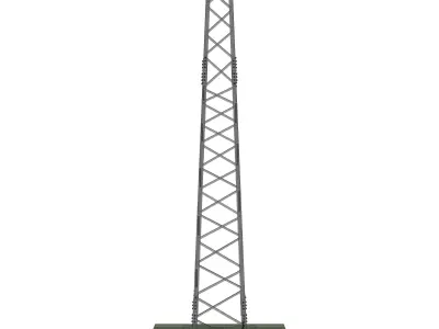 Voltage overhead power line tower 951 Free 3D model