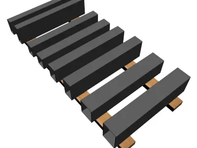 1 8in Wall Rectangle Tube 3D model