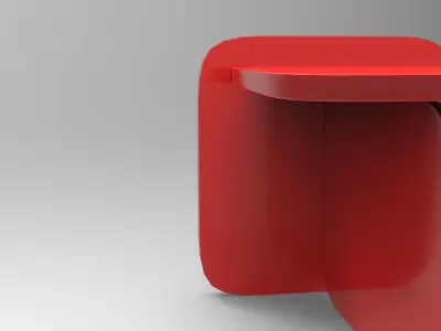 Squ Side Table Low-poly 3D model