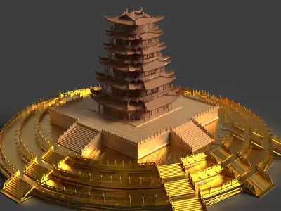 Chinese ancient house   3D model order