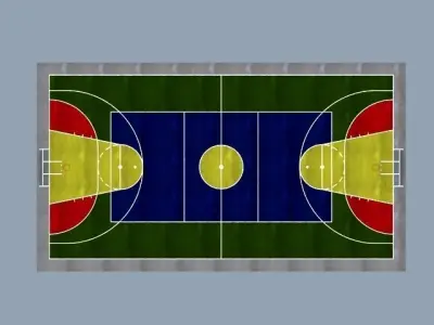 CANCHA POLIFUNCIONAL 3D model