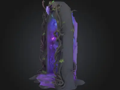 Mystical Bioluminescent Gateway HD 3D Model Low-poly 3D model