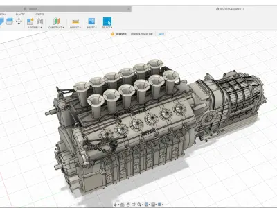 Ferrari 312 P Engine - 3 liter 3D print model