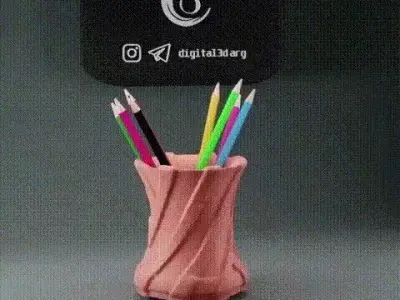 PACK PENCIL HOLDER WITH PATTERNS X20 3D print model