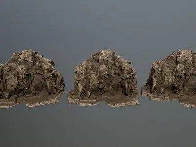 statue mountain  Low-poly 3D model