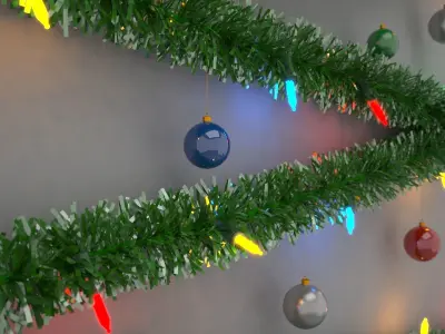 Christmas Tree on the Wall 3D model