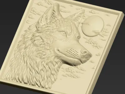 Wolf Head A147 3D print model