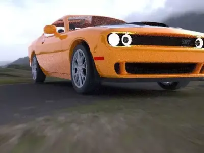 dodge challenger SRT Low-poly 3D model