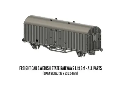 ROLLS-0022 Swedish Railways box car Litt Grf H0-scale 3D print model