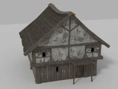 Medieval House PRB Low-poly 3D model