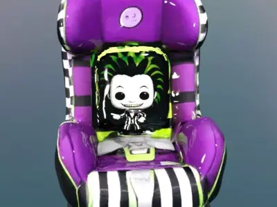 baby Car Seat Beetlejuice  Low-poly 3D model