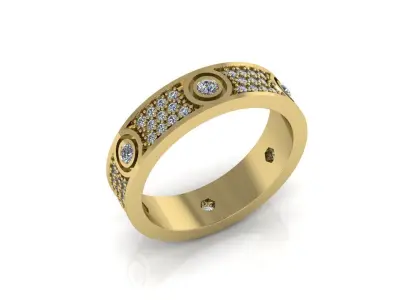 Jewelry Wedding Ring Gold 3D print model