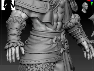 Ancient people warrior soldiers east 3D model