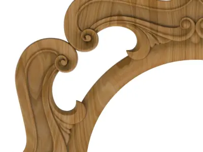 Carved picture frame STL 3D model 115
