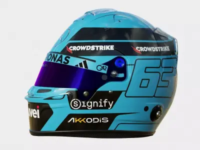 F1 George Russel Helmet 2025 3D model