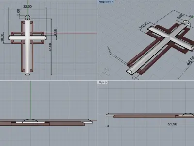 Cross Pendant 8512 3D print model