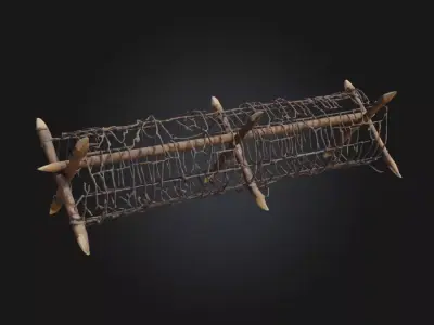 Barbed Barricade  Ruthless Defense for Conflict Zones 3D model