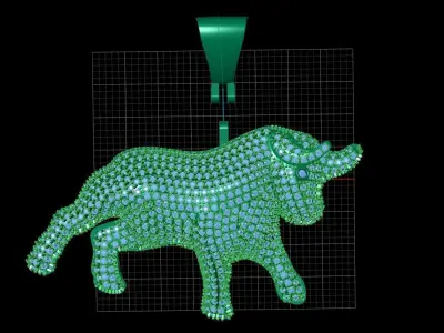 Damion Bull Locket  Bold  Elegant Luxury Jewelry Piece 3D print model