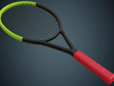 Tennis Racquet 1 Basic 3D model