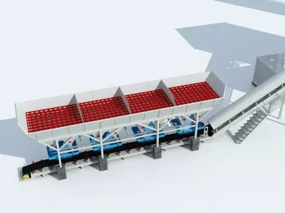 Concrete Batching Plant 3D model