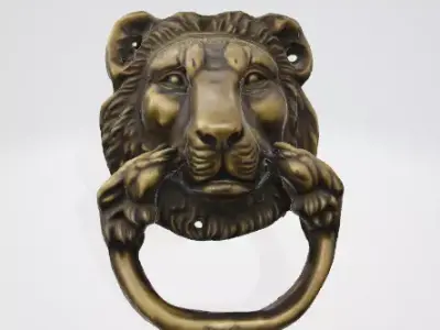 Decorative Golden Lion 3D Model 3D model