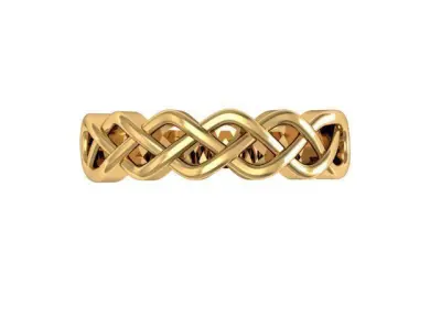 braided ring band  3D print model