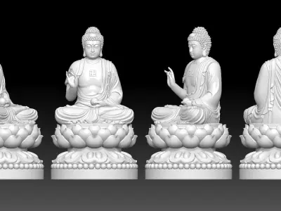 Amitabha Buddha 3D print model
